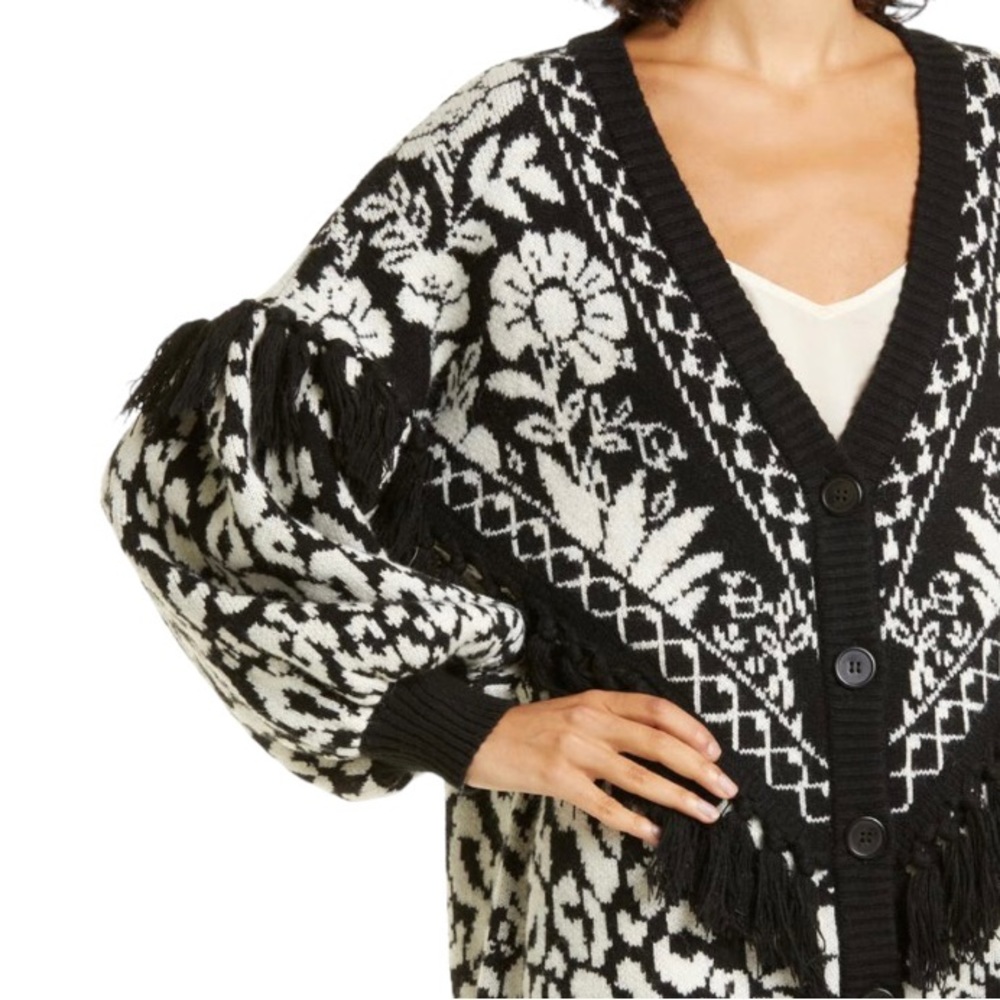 Farm Rio Pineapple Garden Knit Cardigan - Picture 4 of 12